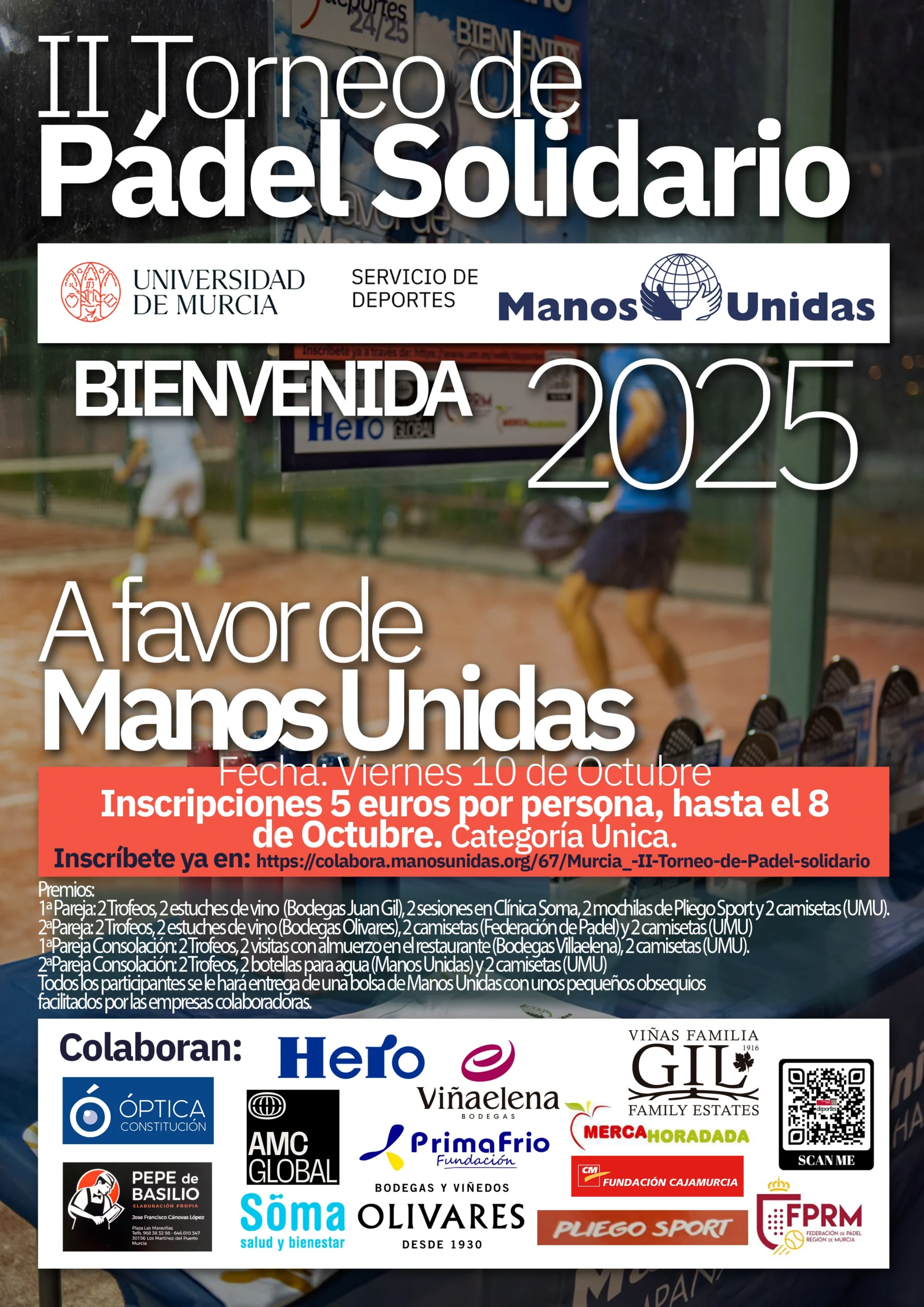 II Torneo de Padel Solidario Manos Unidas